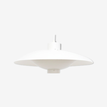 Danish white Fog Morup pendant lamp, 70’S