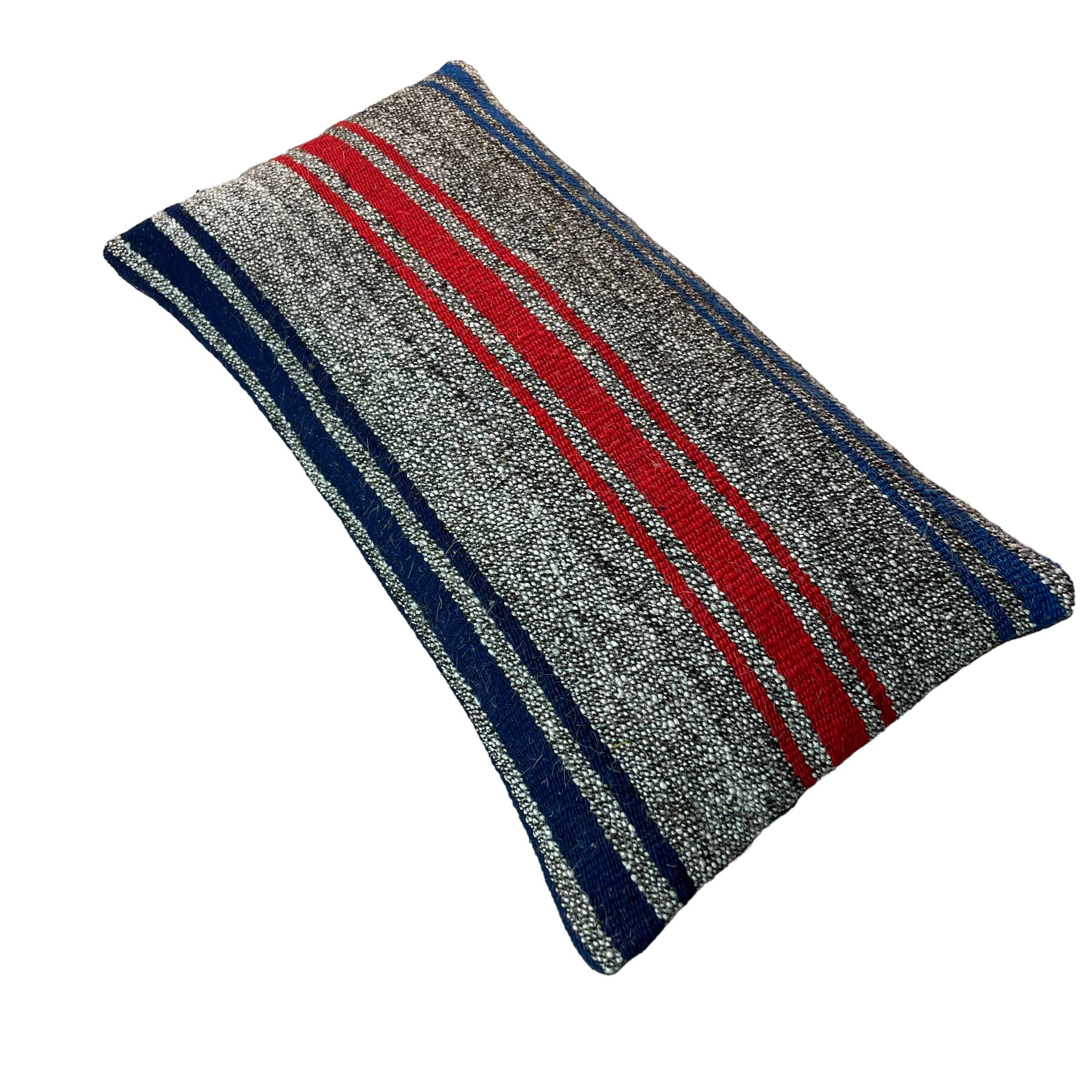 VINTAGE TURKISH KILIM CUSHION COVER , 30 X 60 CM
