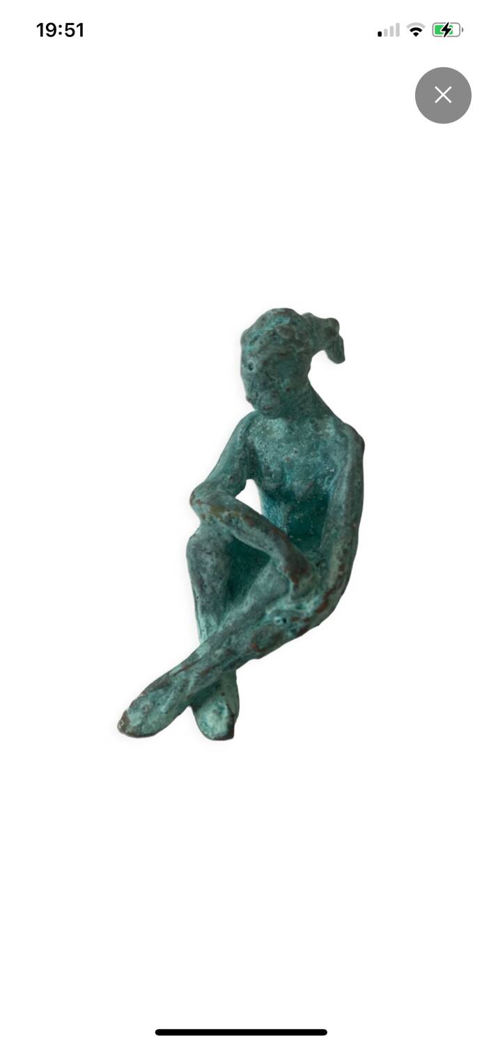 Seated woman - original art bronze
