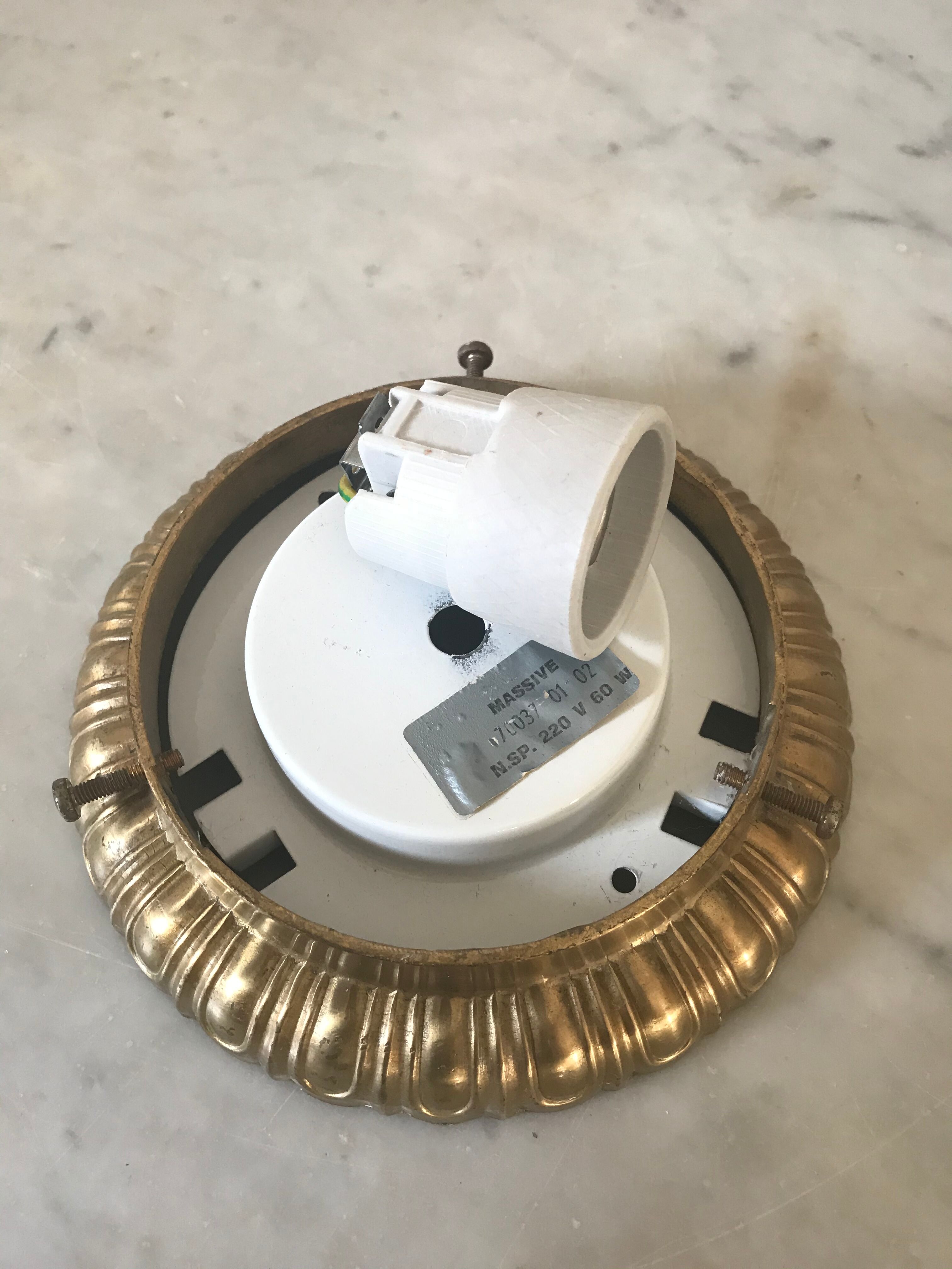 Vintage glass and brass ceiling