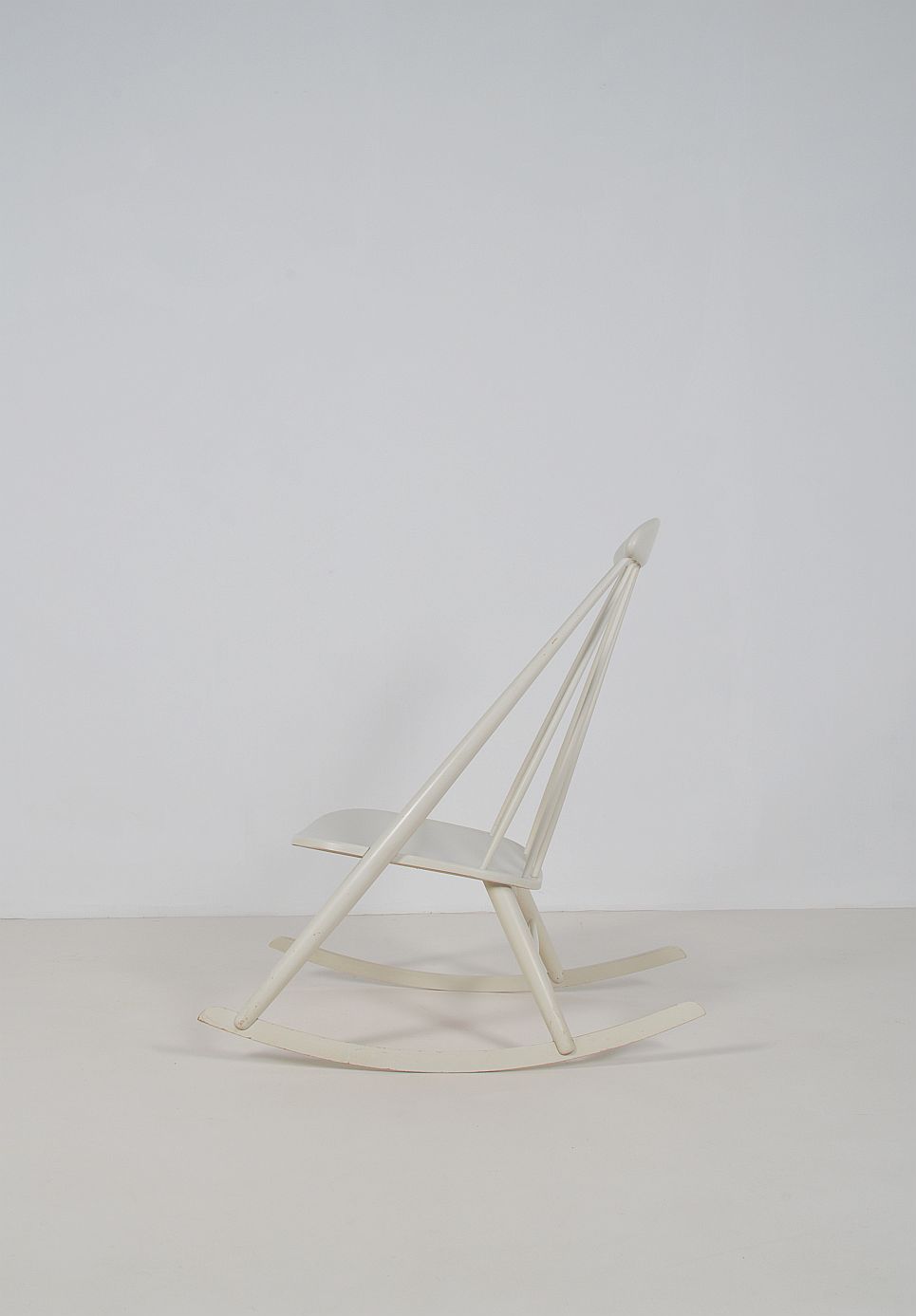 Scandinavian rocking chair with unusual design, 1950s