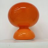 Space age orange glass table lamp , 1970s