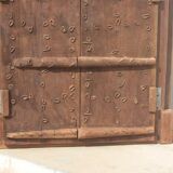 Old Indian door in old teak, piece and patina of origin