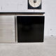 Steel and oak 70's enfilade by ludovico acerbis