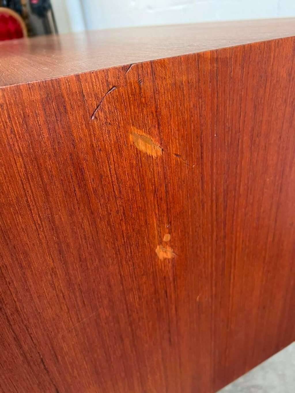 Vintage teak desk: double sided