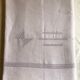 Drap ancien en pur lin teinté en mauve jacana