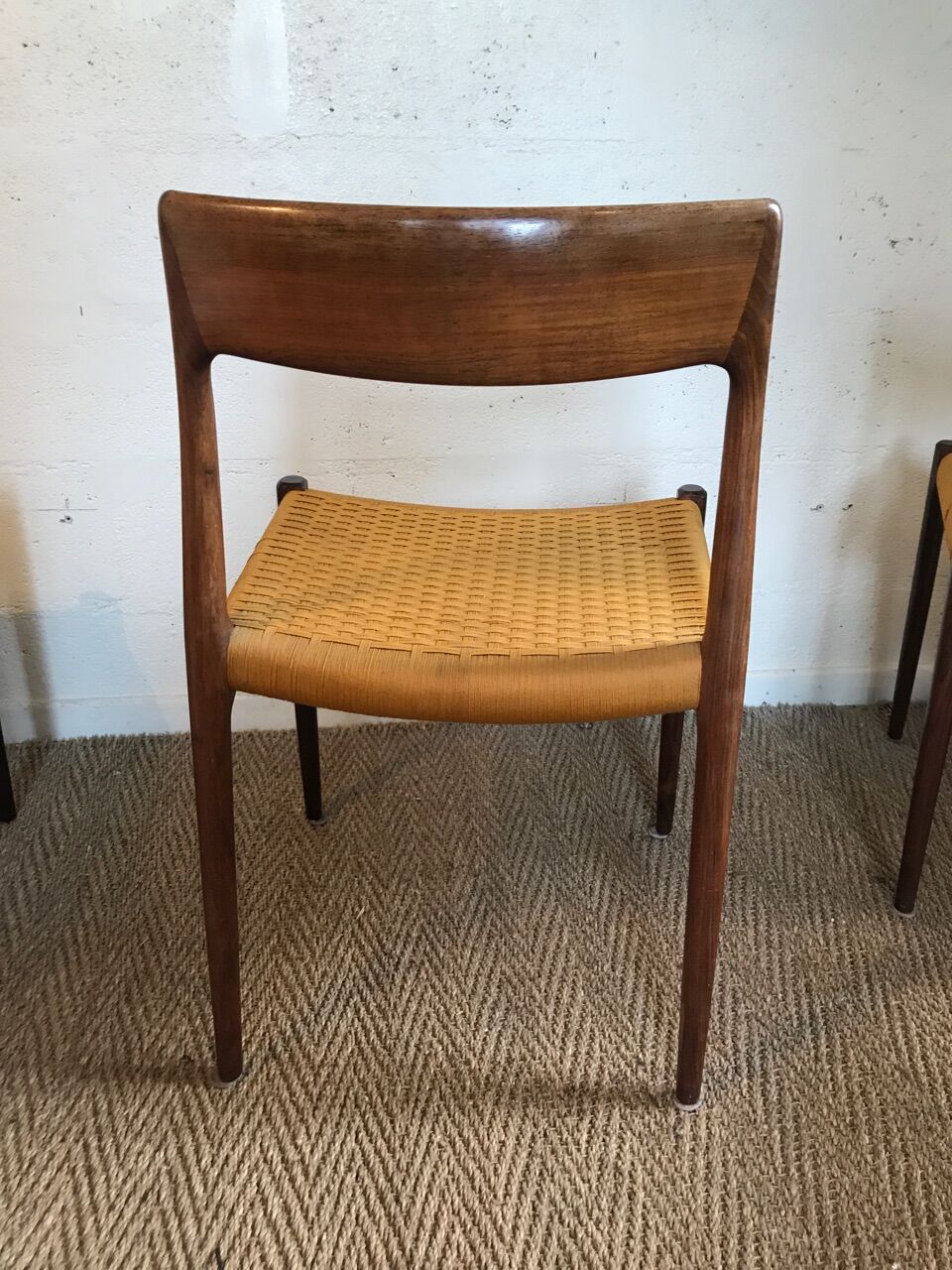 Set of four chairs Möller 77 rope