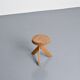 Original S31 stool in solid elm by Pierre Chapo, circa 1980.
