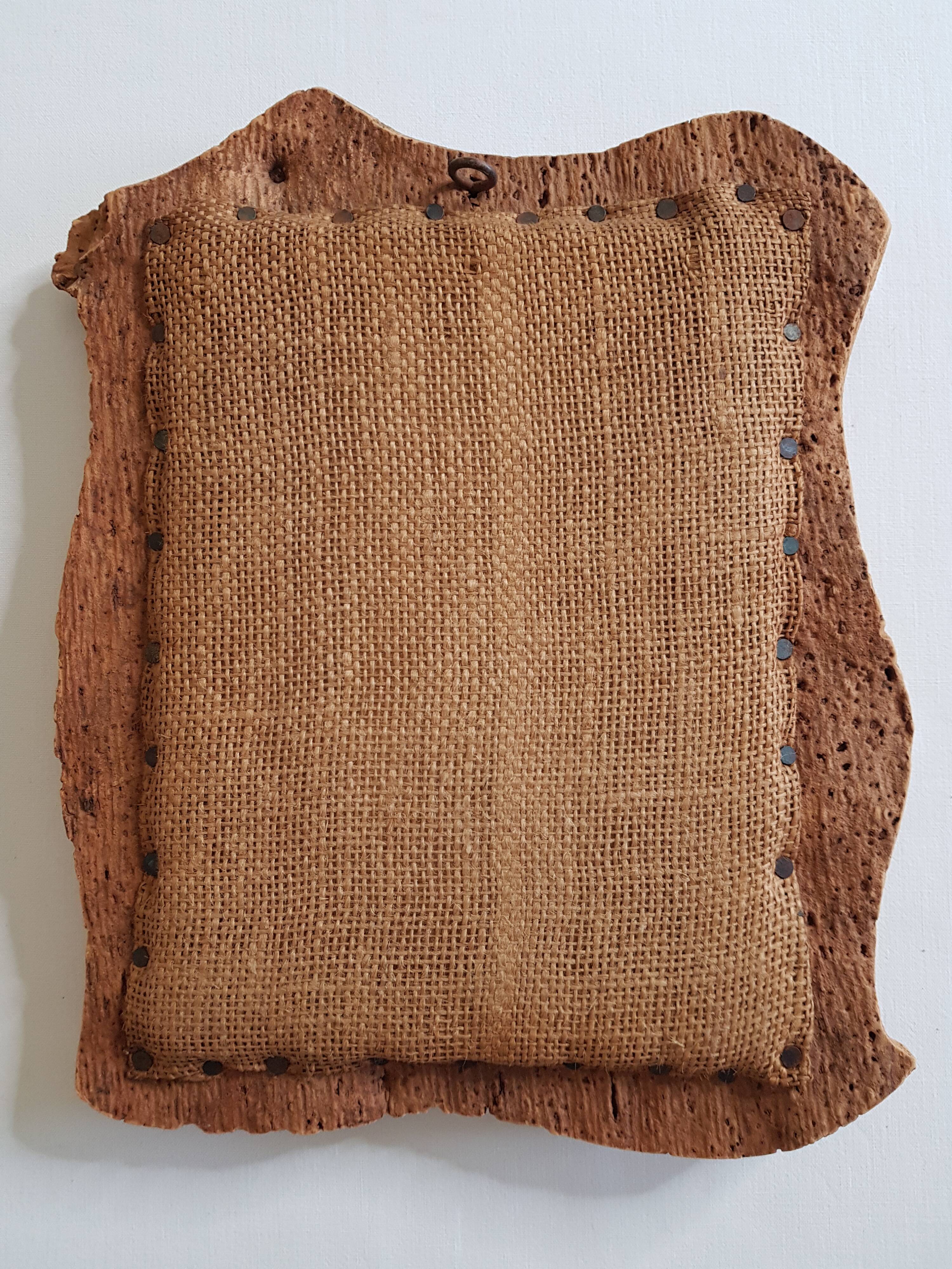 Rectangular mirror, cork frame, 60/70