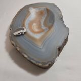 Cenicero de ágata y plata. España, 1970s.