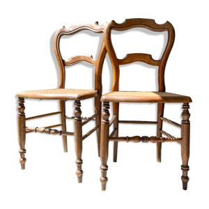 Paire de chaises cannées années 1900