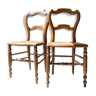 Paire de chaises cannées années 1900
