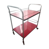 Red formica serving trolley