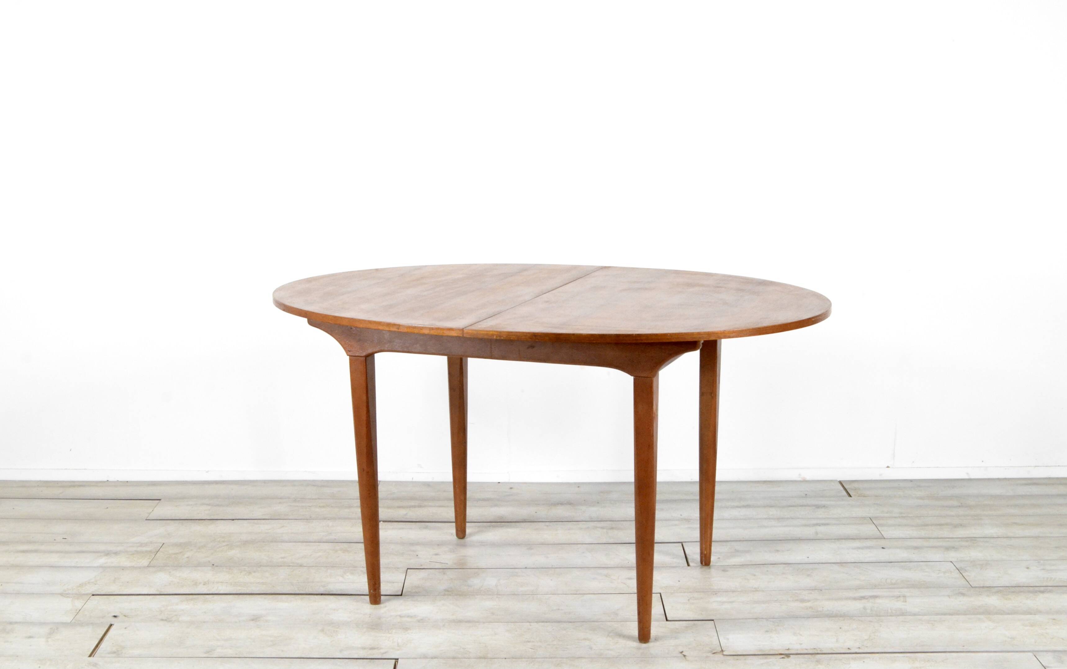 Midcentury oblong teak extending table