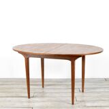 Midcentury oblong teak extending table