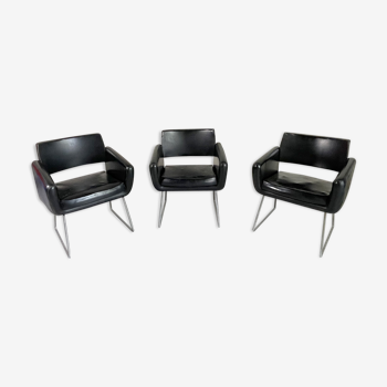 J-A Motte, set of 3 armchairs 773