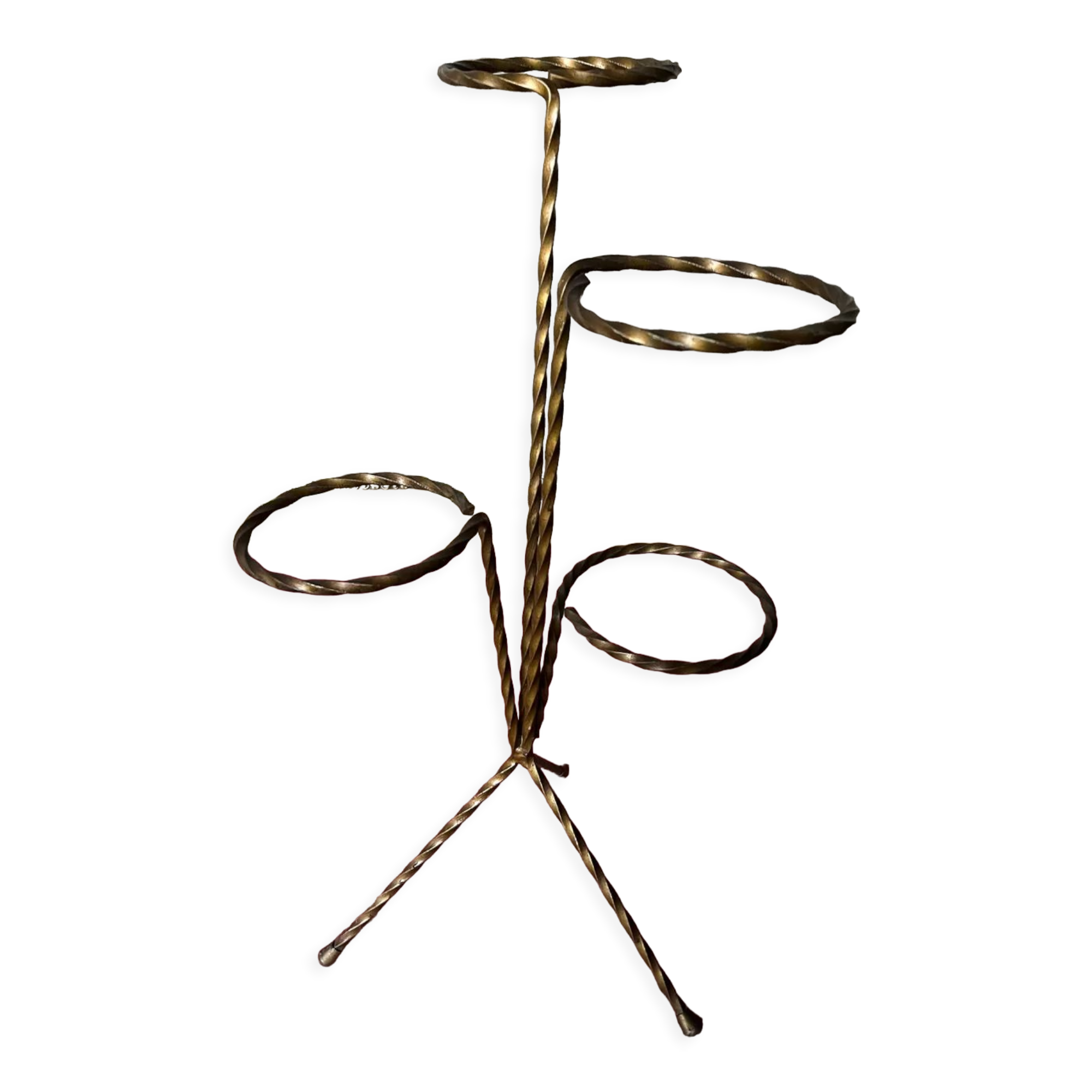 Plant holder 4 twisted iron pots