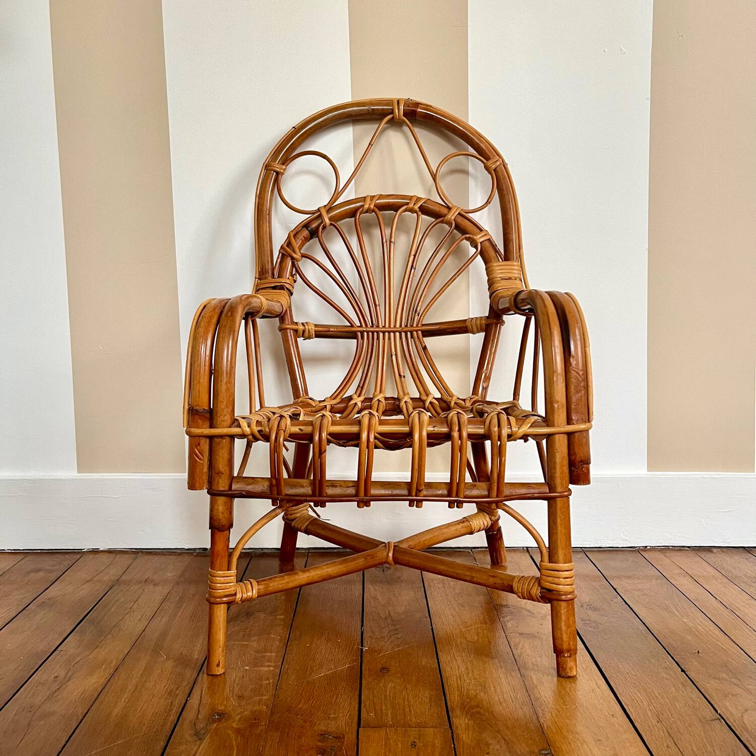 Rattan armchair for children