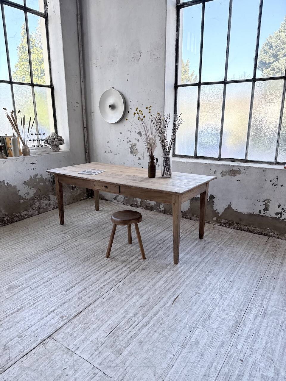 1950 pine farmhouse table 2m