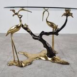 Coffee table with bronze legs