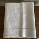 Linen sheet, reserve of antique trousseau, new with openwork and BL modernist L180