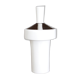 Sgrafo Modern white and silver porcelain vase, 60s