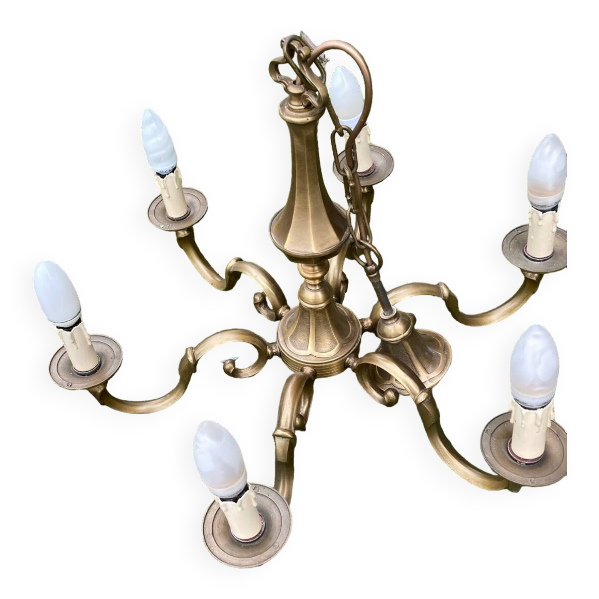 Bronze chandelier 6 branches