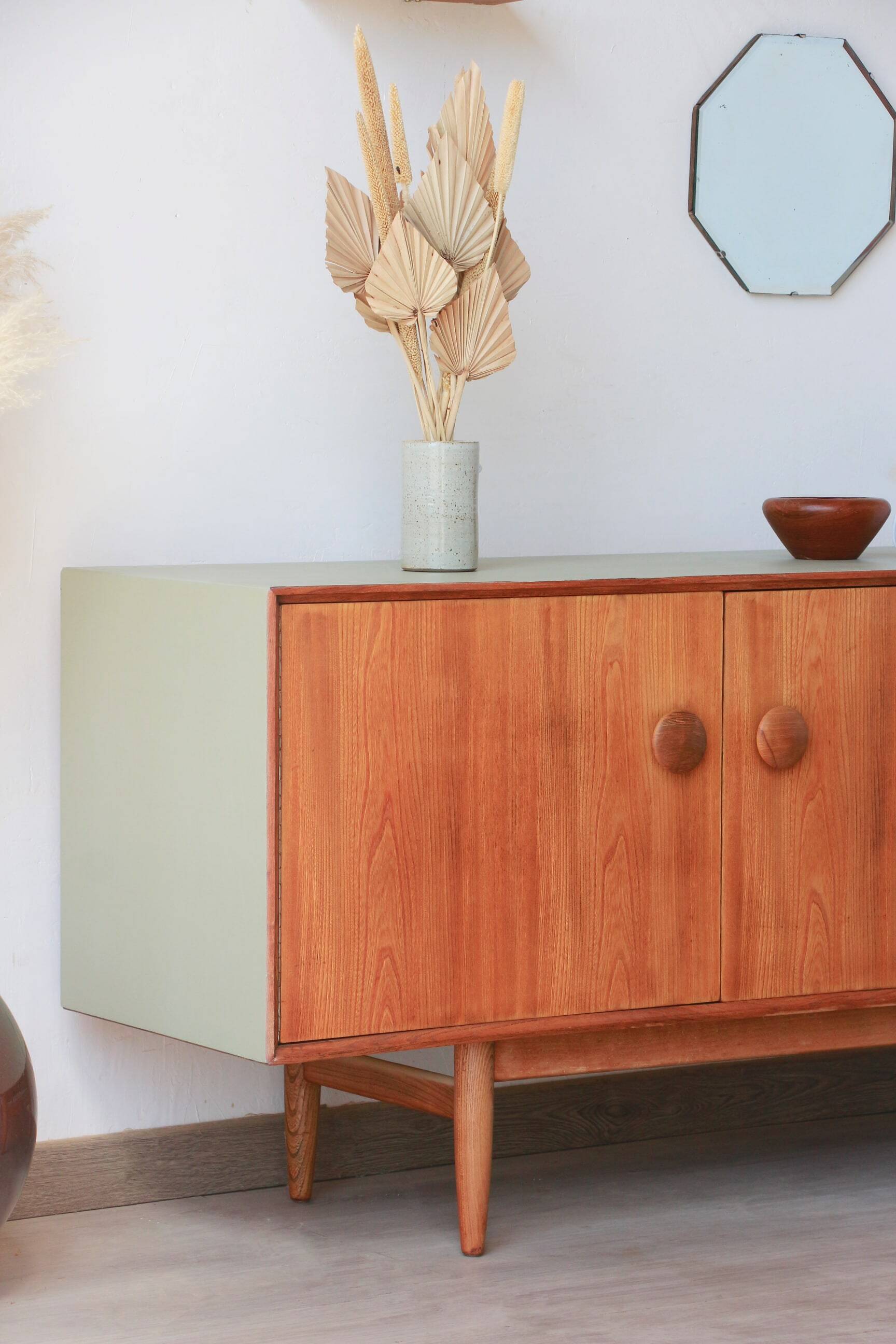 English Sideboard - Solid Elm - 1960
