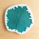 Plat en céramique feuille verte Verceram vintage