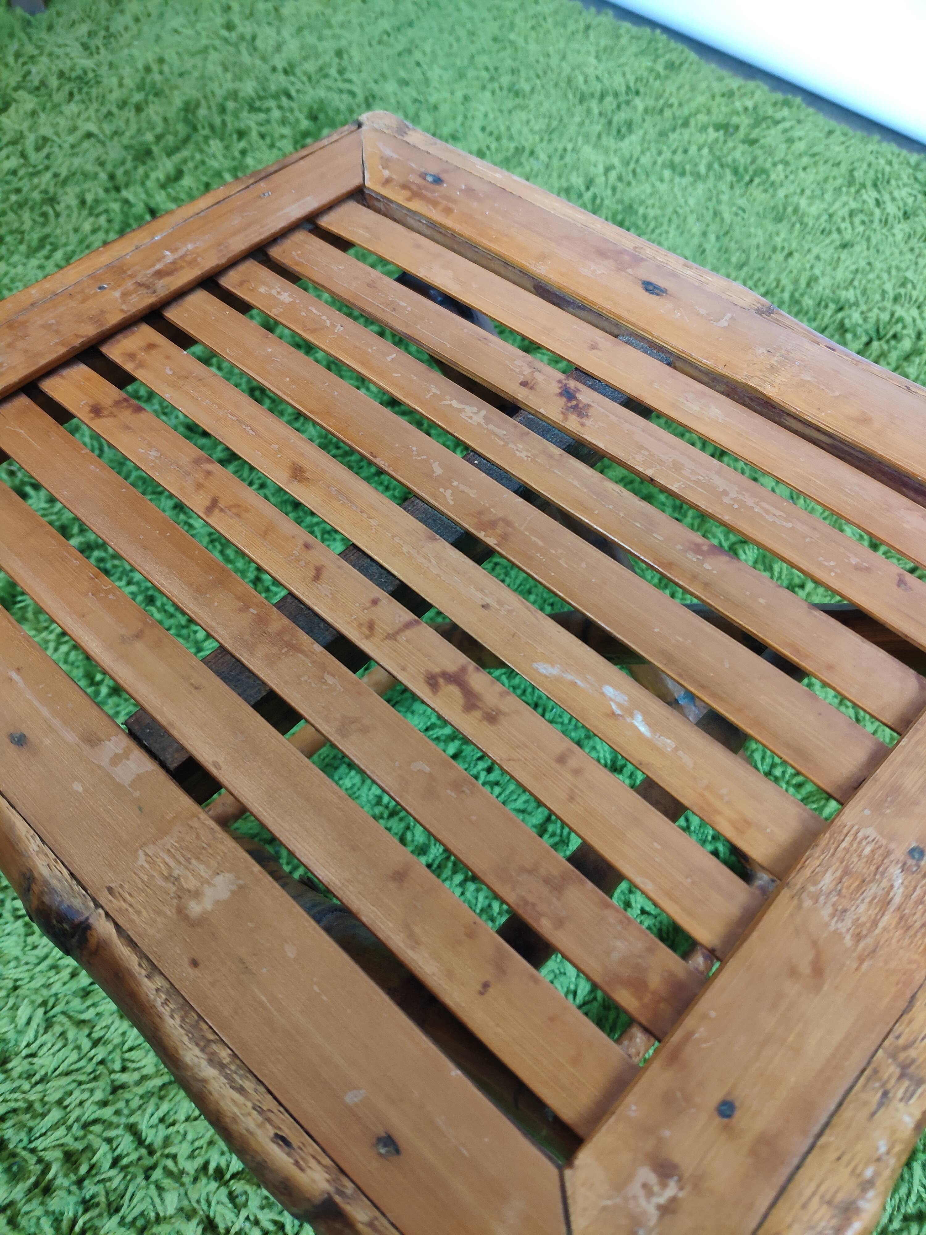 Table basse pliante bambou