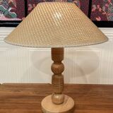 Solid wood lamp Scandinavian design 1960.