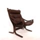 Fauteuil en cuir Westnofa Siesta par Ingmar Relling, 1960