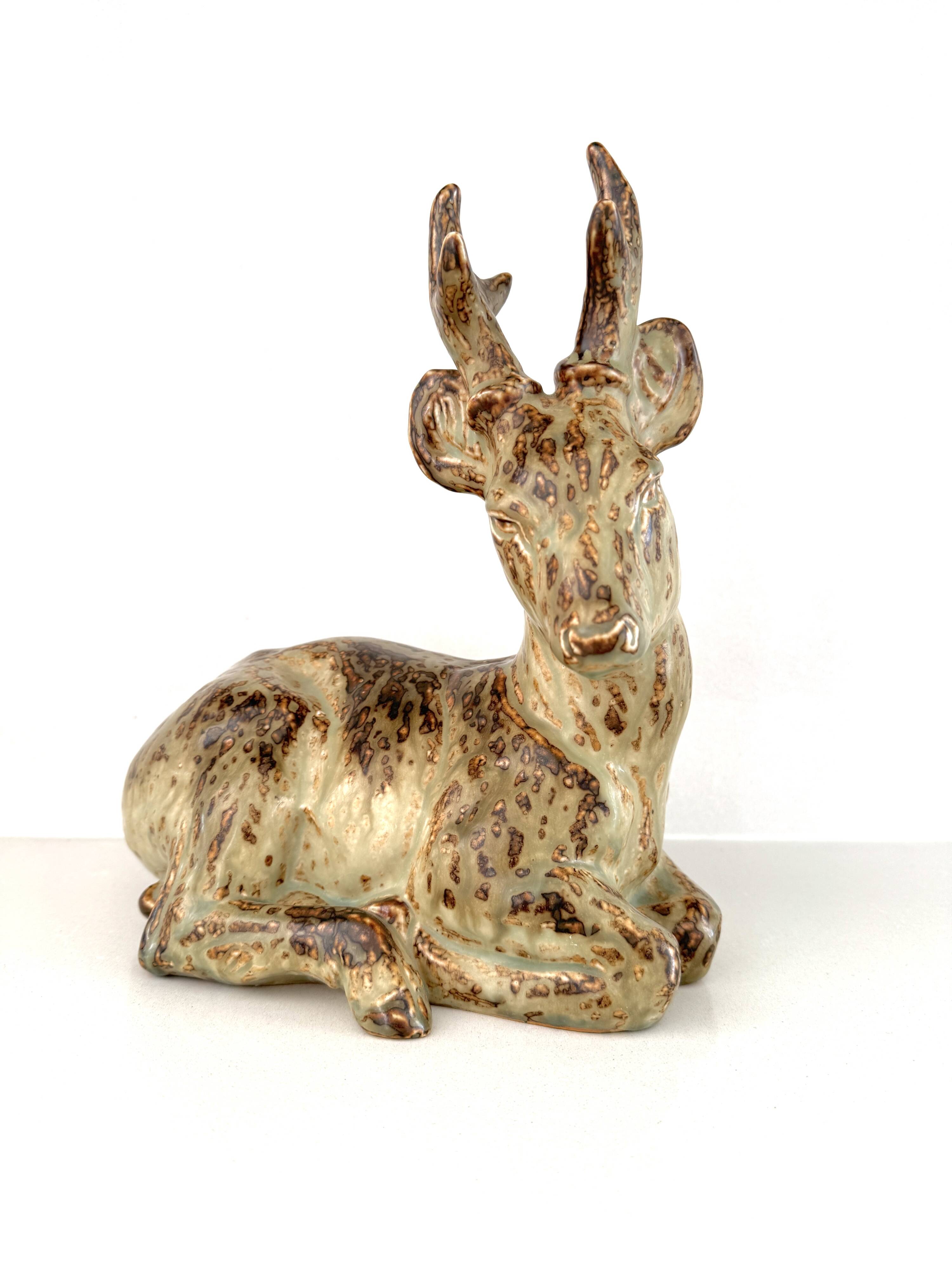 Knud Kjhn, Cerf, prod. Royal Copenhagen, 1940s