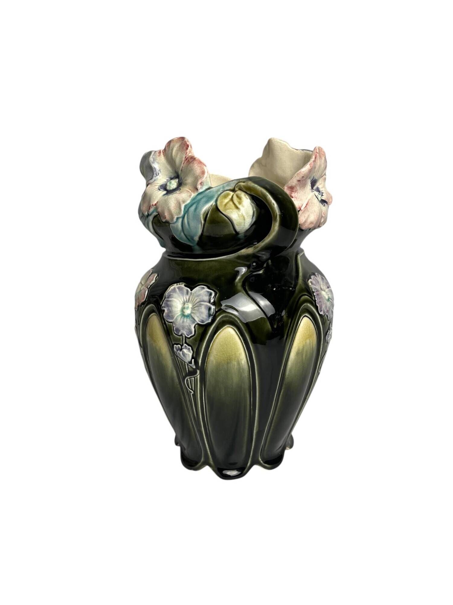 Art Nouveau, barbotine vase by Bruyn Fives-Lille around 1900