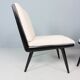 2x 'boomerang' h. mitzlaff, e. schmidt for soloform, bouclé lounge chairs, 1953