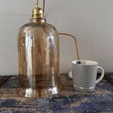 Vintage golden glass pendant light