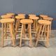Alpine style chalet stools in wood, set of 9 - 1970s