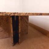 Vintage coffee table in pink marble 70s 80s