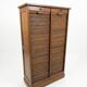 Antique double curtain cabinet in oak (internal drawers)