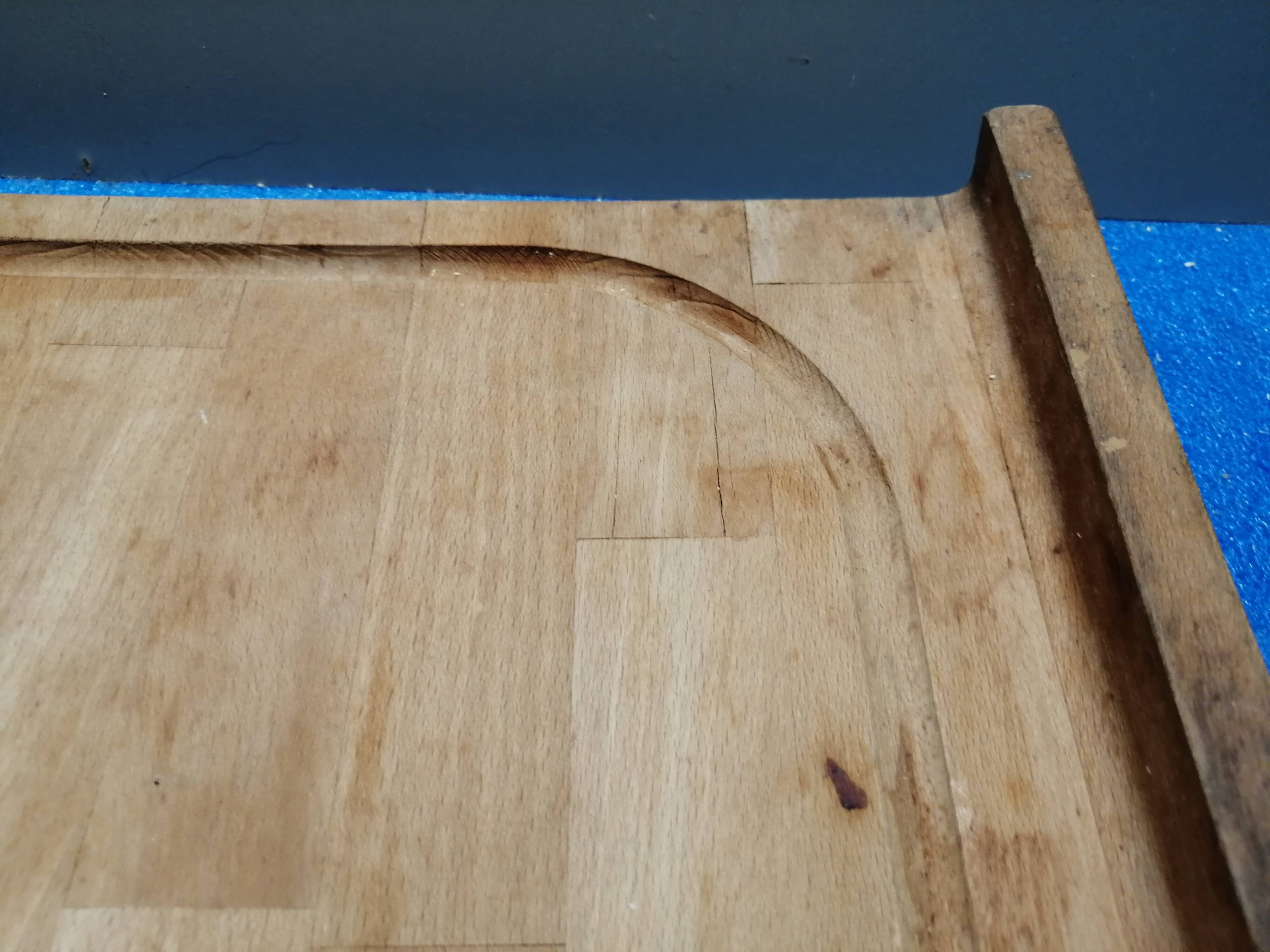 Plank log in marquetry