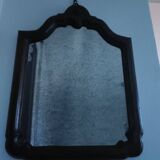 Miroir chantourné ancien, bois et bronze