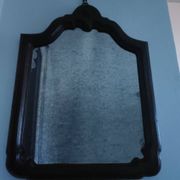 Miroir chantourné ancien, bois et bronze