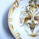 Vintage hollow plate Keraluc Quimper France G6 floral decoration bo