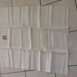 Set of 6 red monogram cotton towels