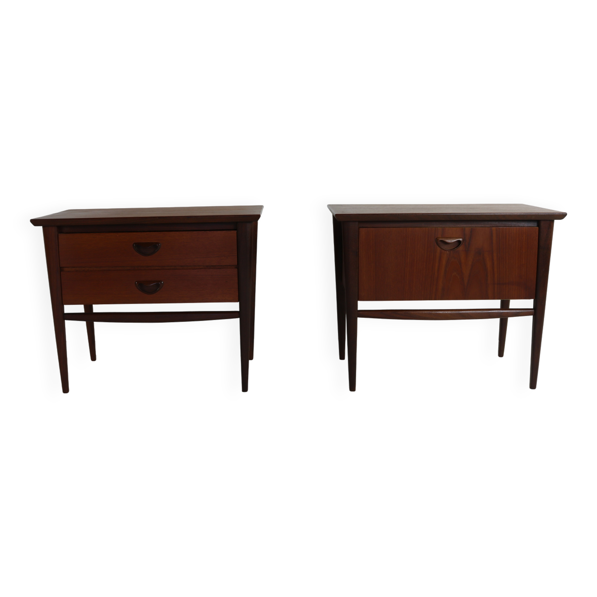 Sixties dutch design set of night stands by Louis van Teeffelen for Webe