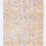 Tapis de couloir turc vintage à motif floral