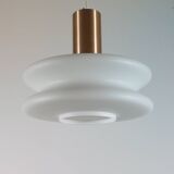 Vintage opal glass suspension in futuristic style, mid-century.