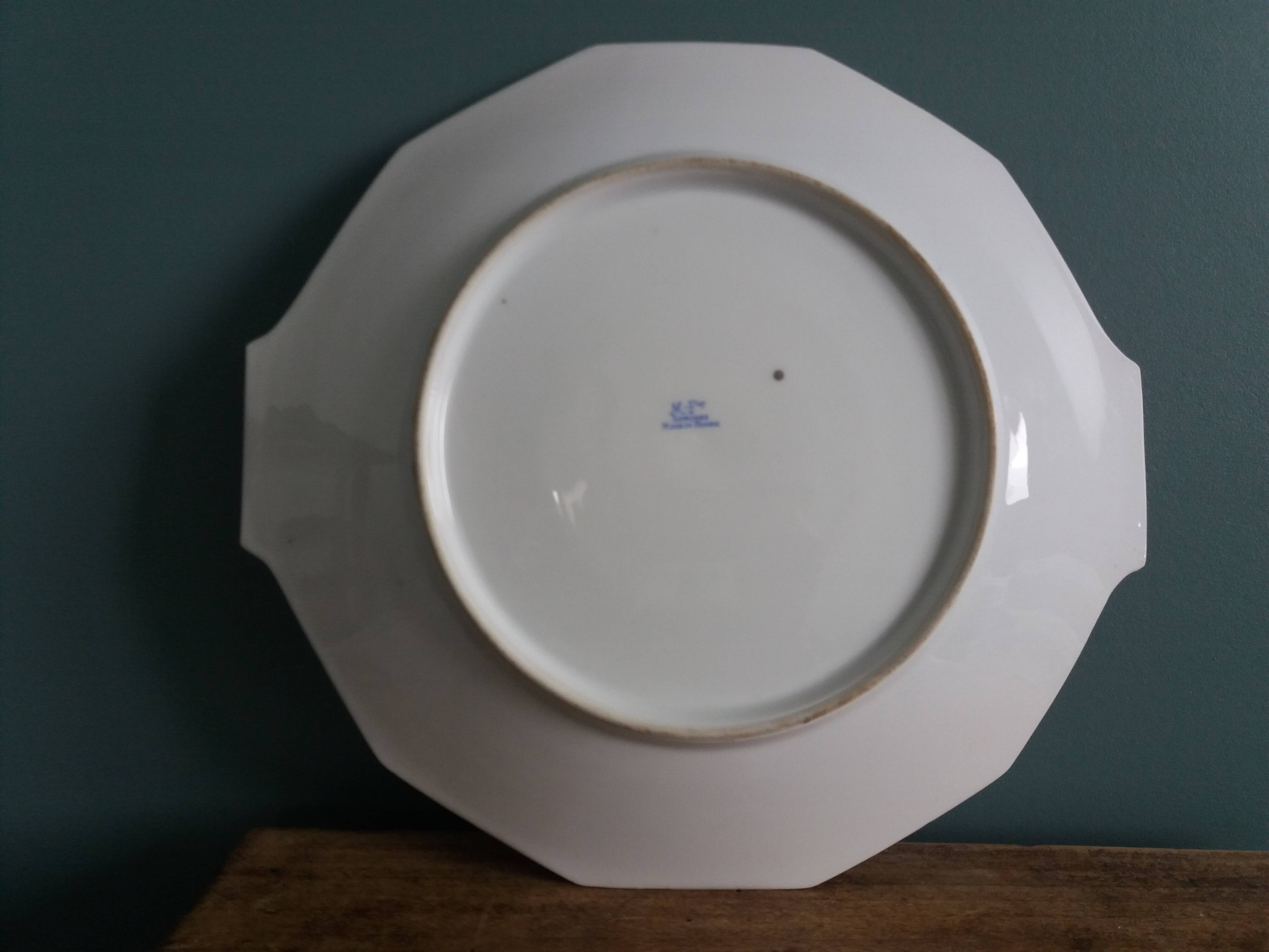 Deep dish in Limoges porcelain, Michelaud Frères