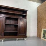 Large vintage wooden bookcase
