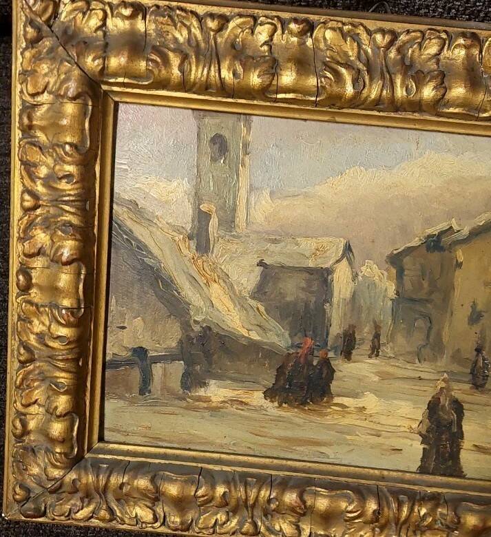 Old painting French school 19th century